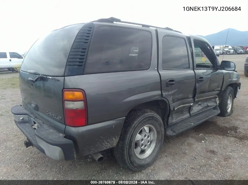 2000 Chevrolet Tahoe All New Ls VIN: 1GNEK13T9YJ206684 Lot: 39760679