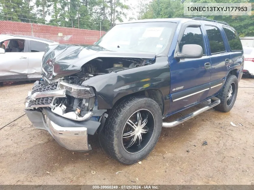 2000 Chevrolet Tahoe All New Ls VIN: 1GNEC13TXYJ177953 Lot: 39950249