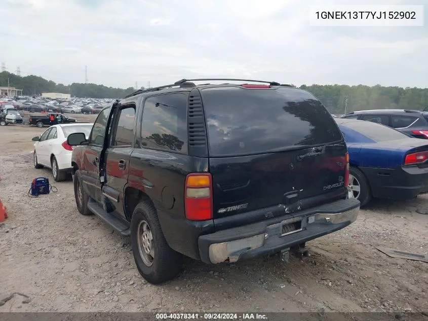 2000 Chevrolet Tahoe All New Lt VIN: 1GNEK13T7YJ152902 Lot: 40378341