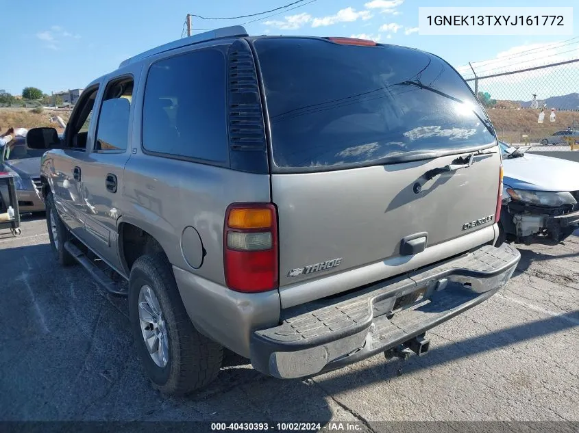 2000 Chevrolet Tahoe All New Ls VIN: 1GNEK13TXYJ161772 Lot: 40430393