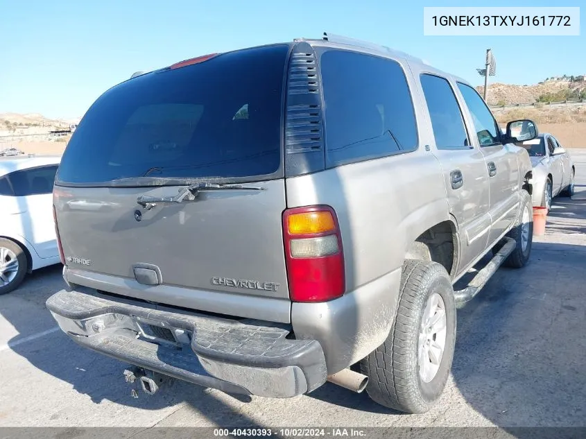 2000 Chevrolet Tahoe All New Ls VIN: 1GNEK13TXYJ161772 Lot: 40430393