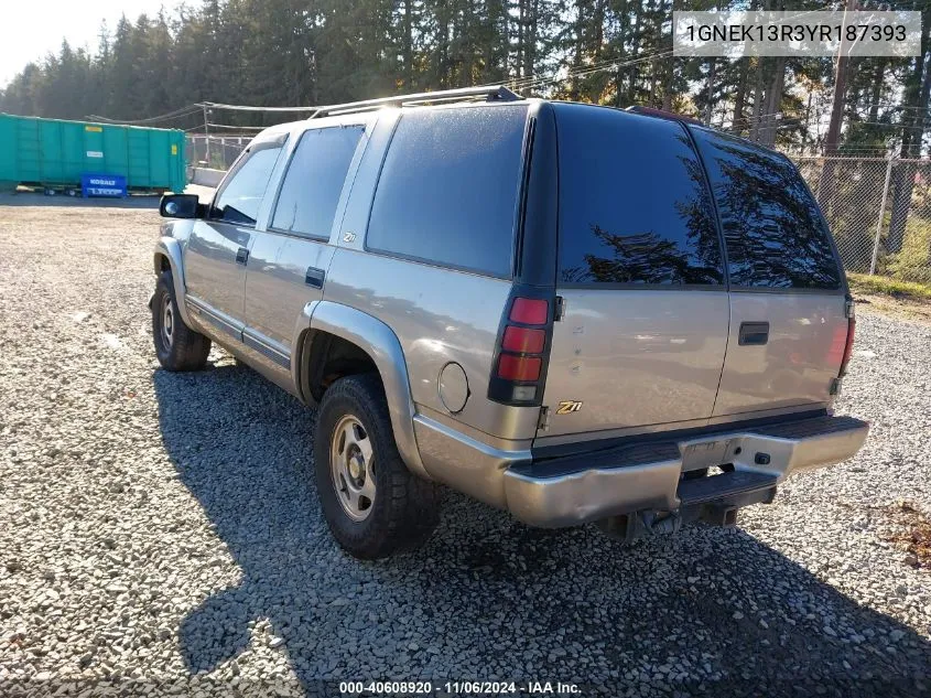 2000 Chevrolet Tahoe Z71 VIN: 1GNEK13R3YR187393 Lot: 40608920