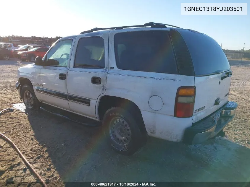 2000 Chevrolet Tahoe All New Ls VIN: 1GNEC13T8YJ203501 Lot: 40621917