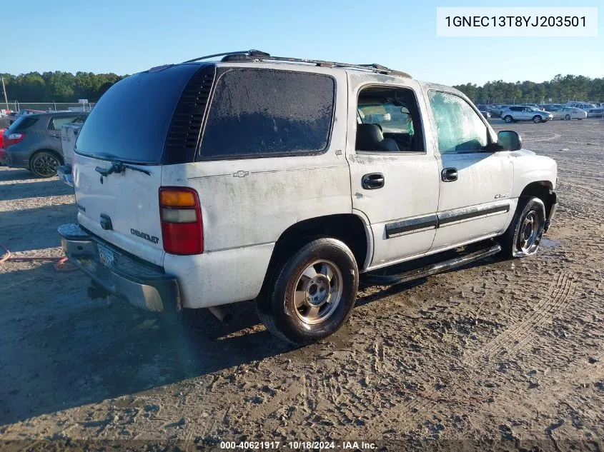 1GNEC13T8YJ203501 2000 Chevrolet Tahoe All New Ls