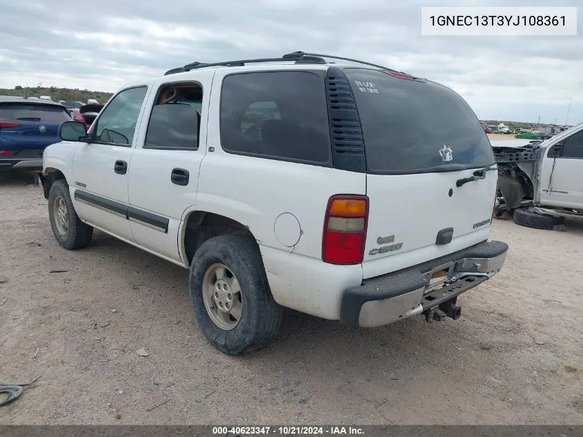 2000 Chevrolet Tahoe All New Ls VIN: 1GNEC13T3YJ108361 Lot: 40623347