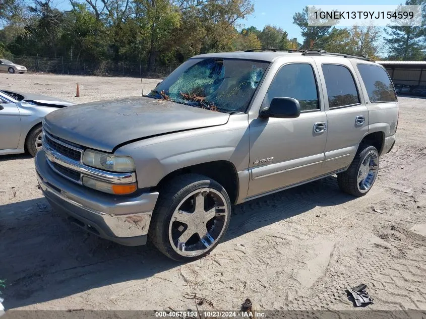 2000 Chevrolet Tahoe All New Ls VIN: 1GNEK13T9YJ154599 Lot: 40676193