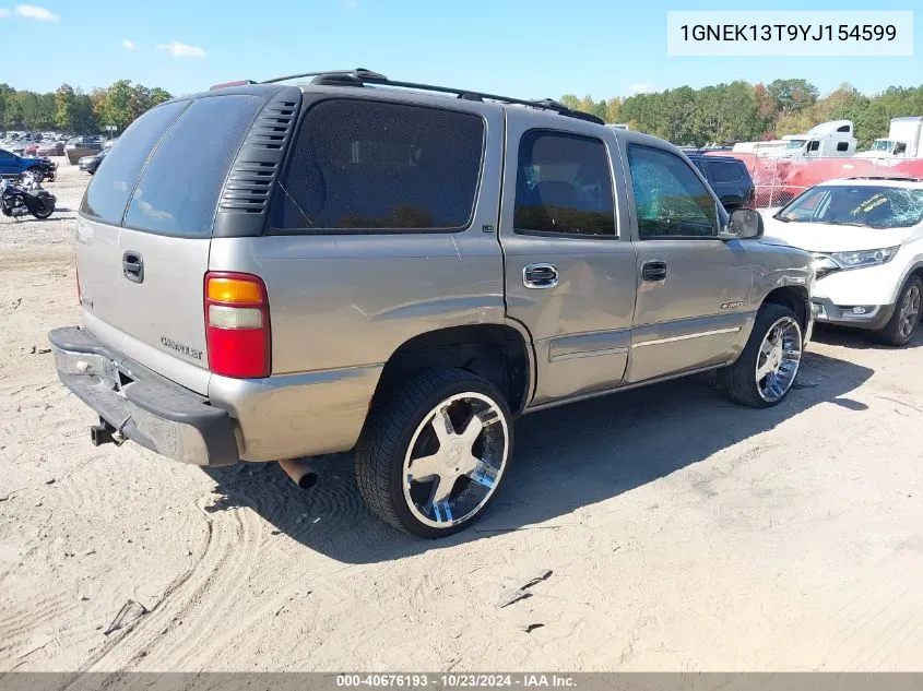 2000 Chevrolet Tahoe All New Ls VIN: 1GNEK13T9YJ154599 Lot: 40676193