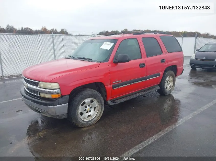 2000 Chevrolet Tahoe All New Ls VIN: 1GNEK13T5YJ132843 Lot: 40728606