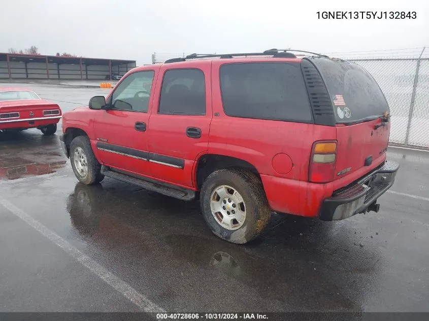 2000 Chevrolet Tahoe All New Ls VIN: 1GNEK13T5YJ132843 Lot: 40728606