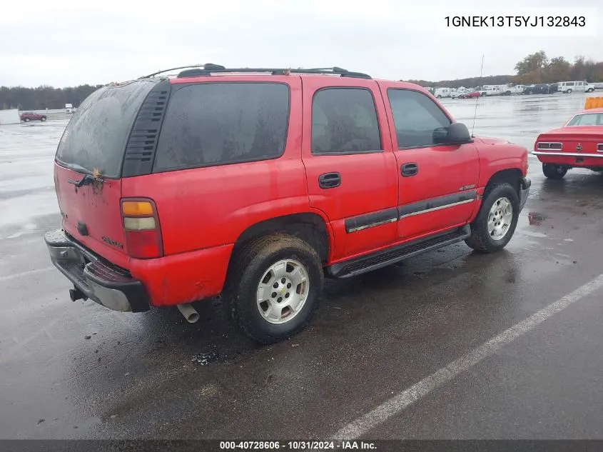 2000 Chevrolet Tahoe All New Ls VIN: 1GNEK13T5YJ132843 Lot: 40728606