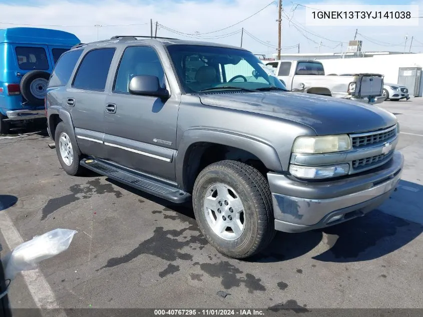 2000 Chevrolet Tahoe All New Lt VIN: 1GNEK13T3YJ141038 Lot: 40767295