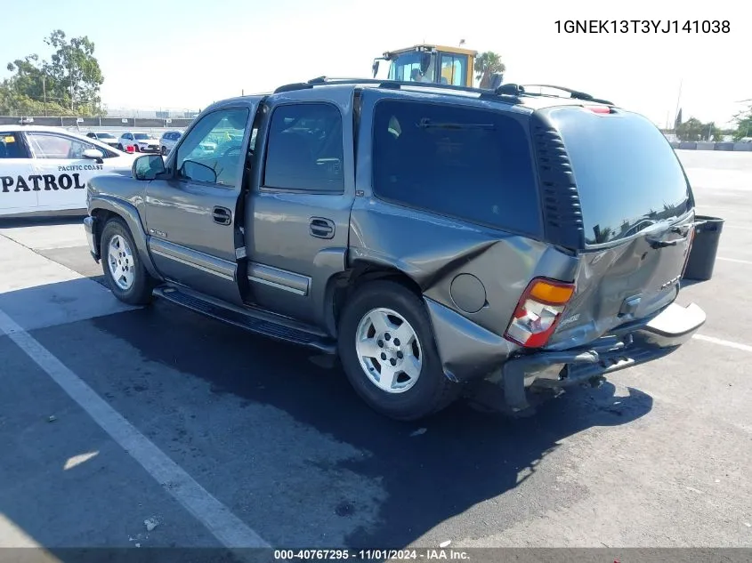 2000 Chevrolet Tahoe All New Lt VIN: 1GNEK13T3YJ141038 Lot: 40767295