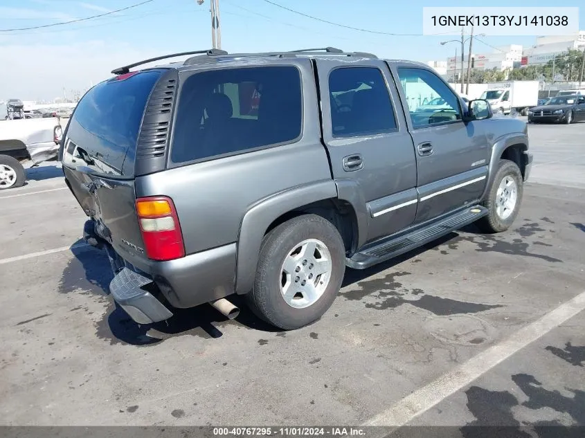 2000 Chevrolet Tahoe All New Lt VIN: 1GNEK13T3YJ141038 Lot: 40767295