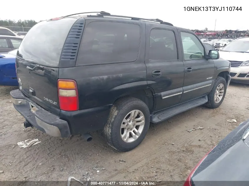 2000 Chevrolet Tahoe All New Lt VIN: 1GNEK13T3YJ110744 Lot: 40771477