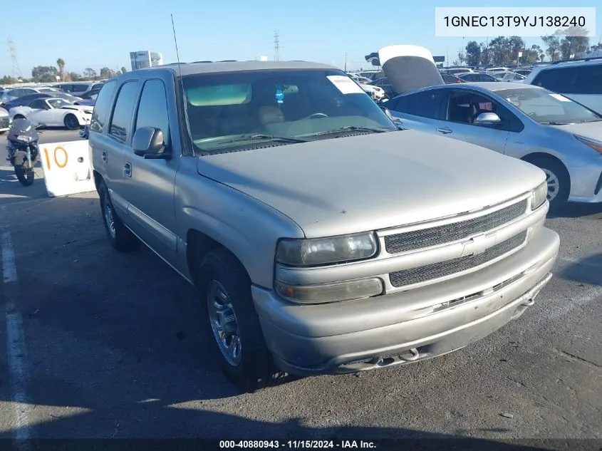 2000 Chevrolet Tahoe All New Lt VIN: 1GNEC13T9YJ138240 Lot: 40880943