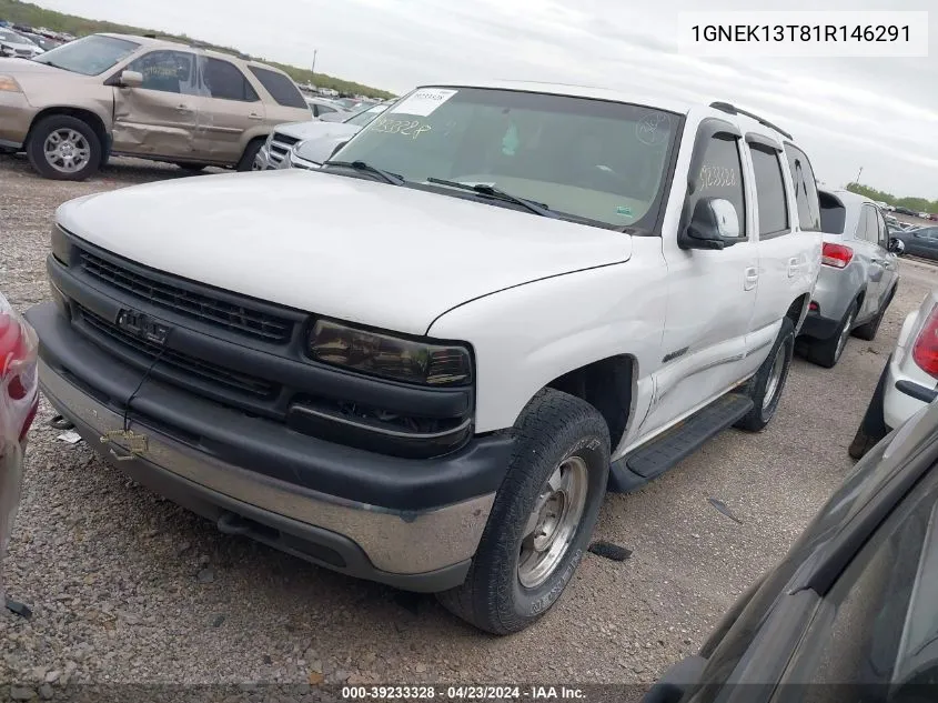 2001 Chevrolet Tahoe Lt VIN: 1GNEK13T81R146291 Lot: 39233328