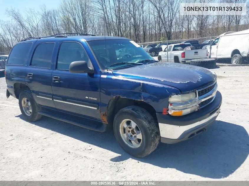 2001 Chevrolet Tahoe Ls VIN: 1GNEK13T01R139433 Lot: 39259536