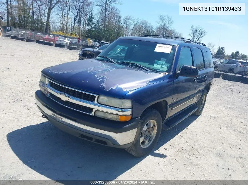 2001 Chevrolet Tahoe Ls VIN: 1GNEK13T01R139433 Lot: 39259536