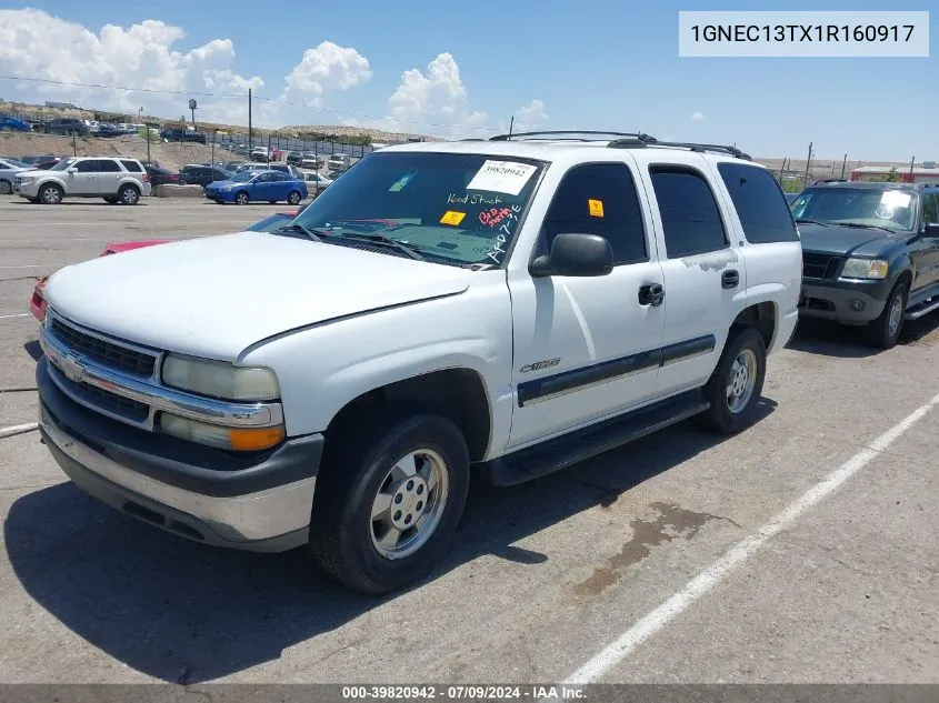 1GNEC13TX1R160917 2001 Chevrolet Tahoe Ls