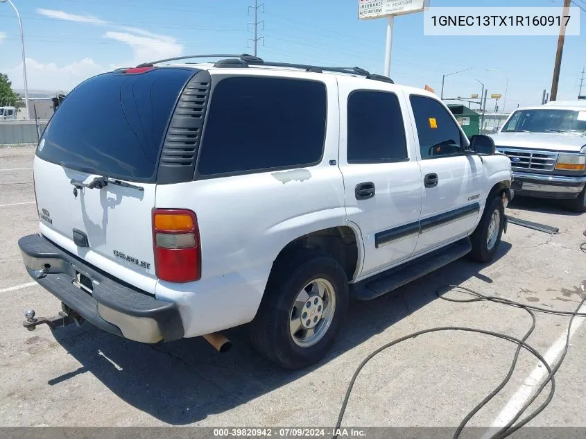 1GNEC13TX1R160917 2001 Chevrolet Tahoe Ls