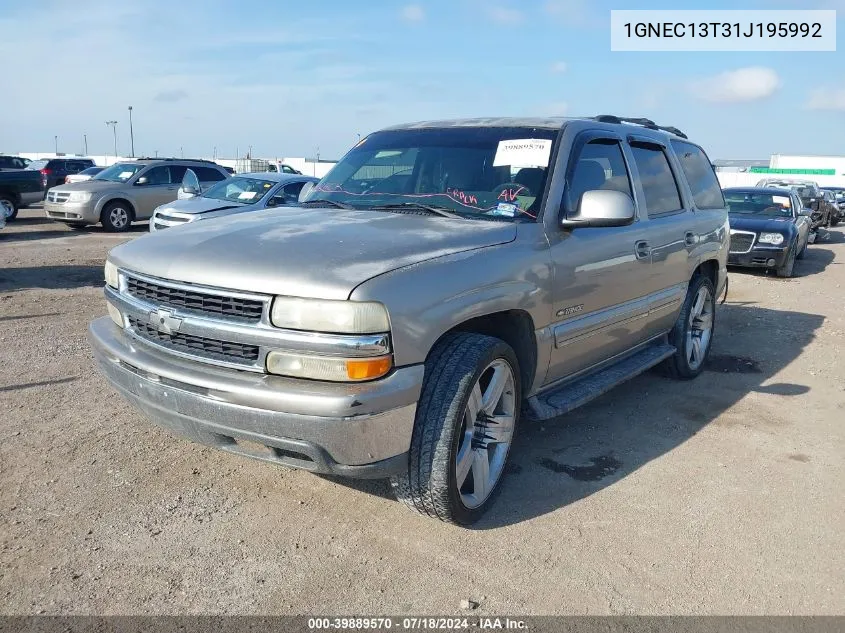 2001 Chevrolet Tahoe Lt VIN: 1GNEC13T31J195992 Lot: 39889570