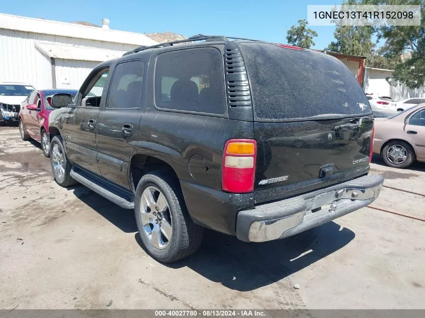 2001 Chevrolet Tahoe Lt VIN: 1GNEC13T41R152098 Lot: 40027780