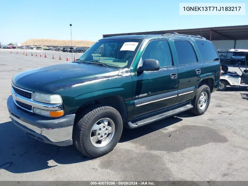 2001 Chevrolet Tahoe Ls VIN: 1GNEK13T71J183217 Lot: 40079396