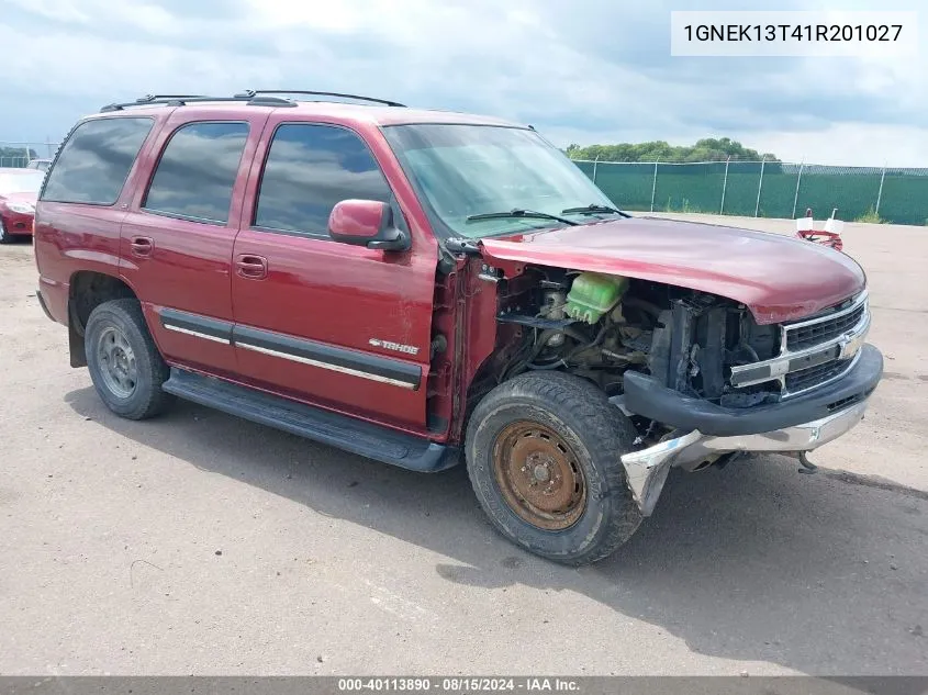 2001 Chevrolet Tahoe Lt VIN: 1GNEK13T41R201027 Lot: 40113890