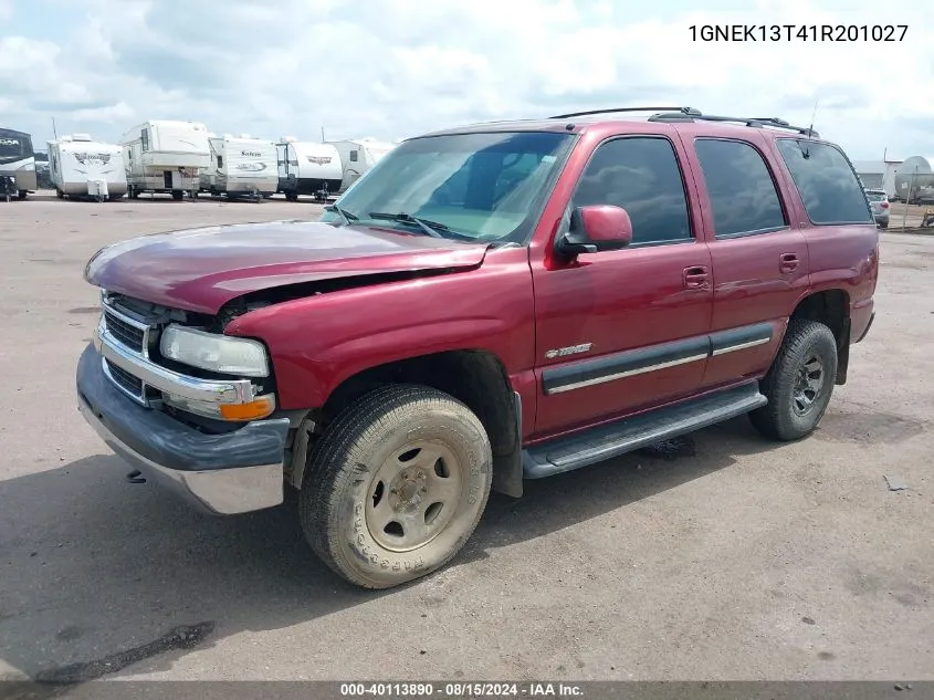 2001 Chevrolet Tahoe Lt VIN: 1GNEK13T41R201027 Lot: 40113890