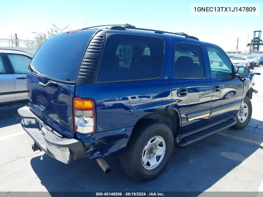 1GNEC13TX1J147809 2001 Chevrolet Tahoe Lt