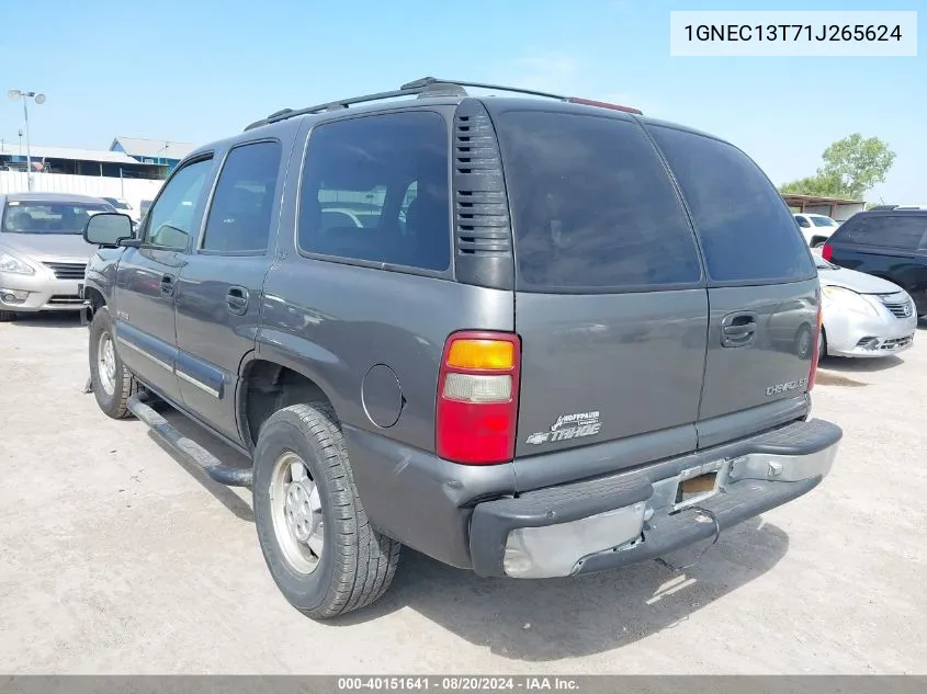 1GNEC13T71J265624 2001 Chevrolet Tahoe C1500