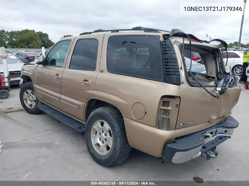 1GNEC13T21J179346 2001 Chevrolet Tahoe C1500