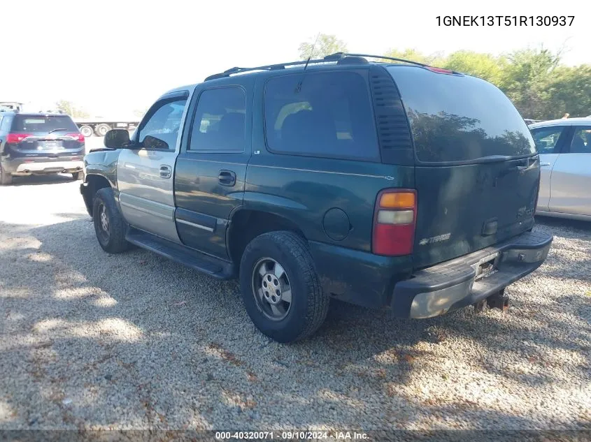 2001 Chevrolet Tahoe Ls VIN: 1GNEK13T51R130937 Lot: 40320071