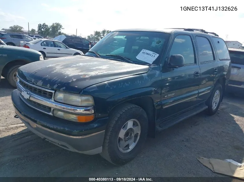 2001 Chevrolet Tahoe Lt VIN: 1GNEC13T41J132626 Lot: 40380113