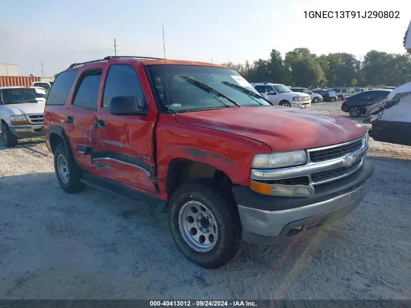 1GNEC13T91J290802 2001 Chevrolet Tahoe Ls