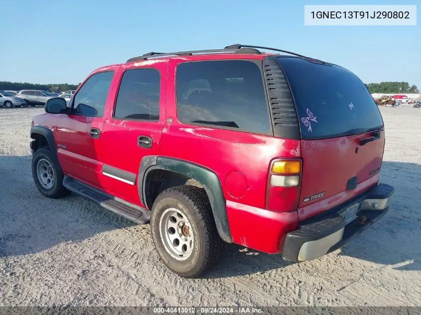 1GNEC13T91J290802 2001 Chevrolet Tahoe Ls