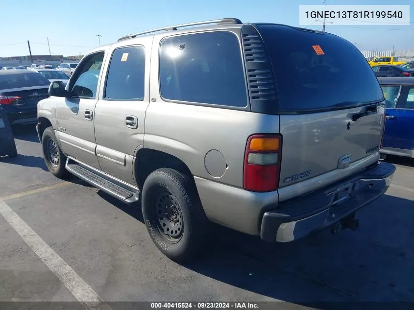 1GNEC13T81R199540 2001 Chevrolet Tahoe Lt