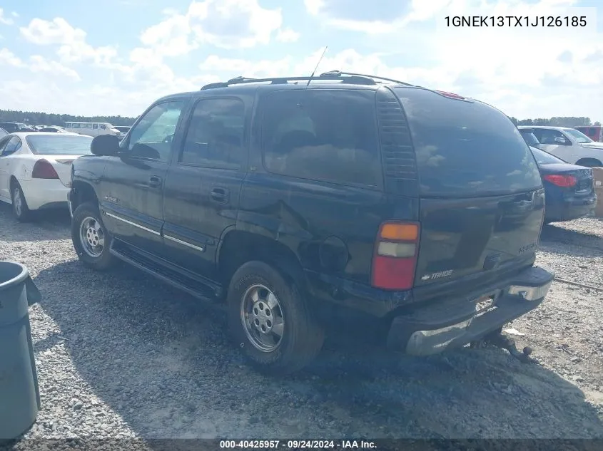 2001 Chevrolet Tahoe Lt VIN: 1GNEK13TX1J126185 Lot: 40425957