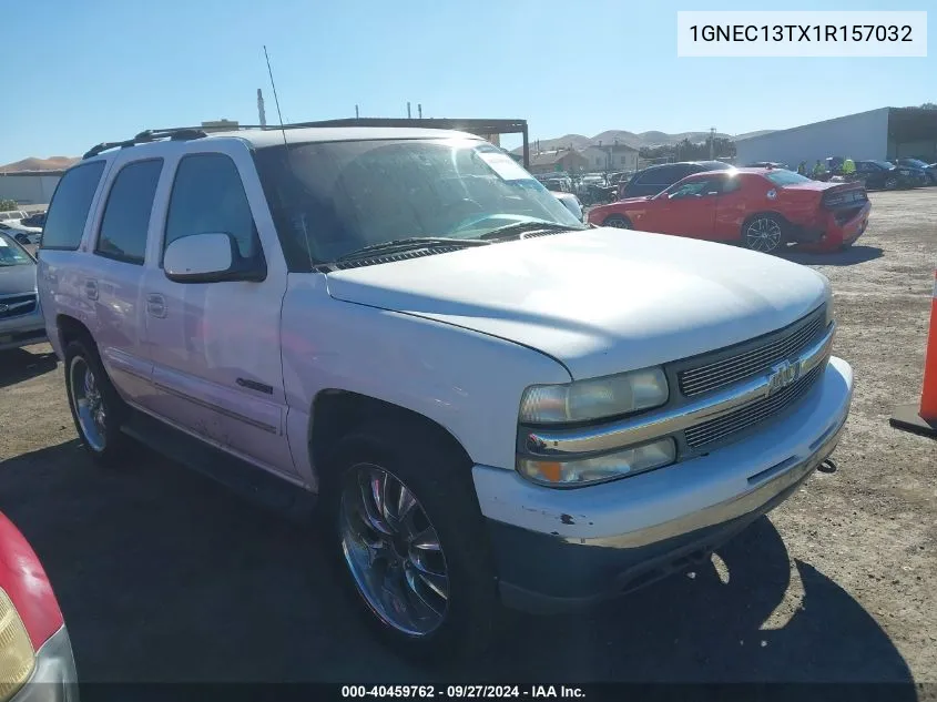 2001 Chevrolet Tahoe Lt VIN: 1GNEC13TX1R157032 Lot: 40459762