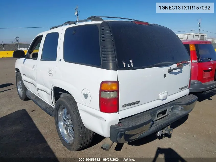 1GNEC13TX1R157032 2001 Chevrolet Tahoe Lt