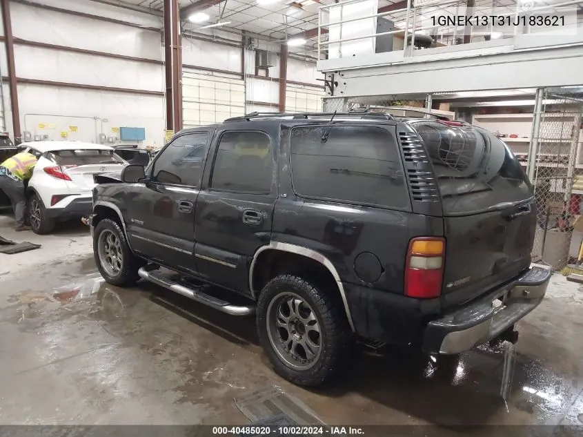 2001 Chevrolet Tahoe Ls VIN: 1GNEK13T31J183621 Lot: 40485020