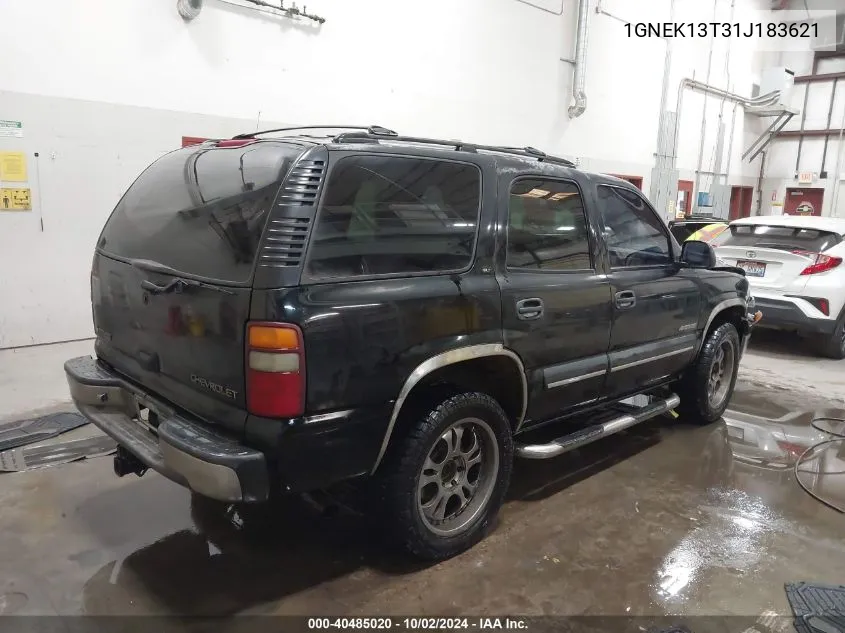 2001 Chevrolet Tahoe Ls VIN: 1GNEK13T31J183621 Lot: 40485020