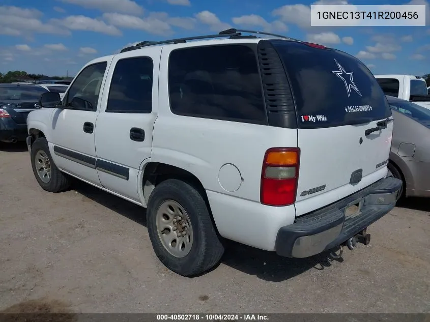 2001 Chevrolet Tahoe Ls VIN: 1GNEC13T41R200456 Lot: 40502718