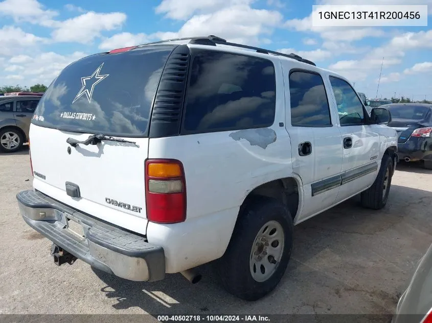 2001 Chevrolet Tahoe Ls VIN: 1GNEC13T41R200456 Lot: 40502718