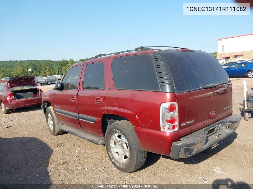 2001 Chevrolet Tahoe Lt VIN: 1GNEC13T41R111082 Lot: 40514217