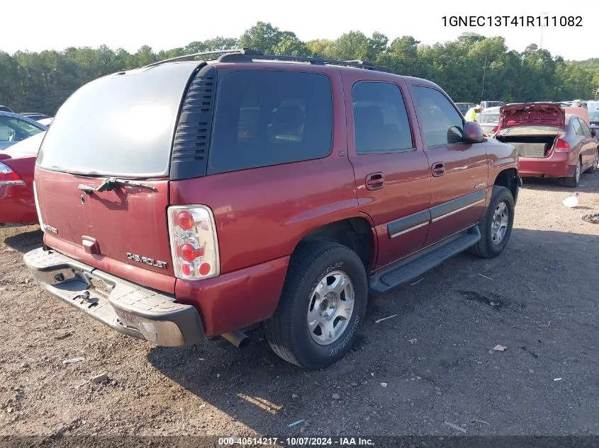 2001 Chevrolet Tahoe Lt VIN: 1GNEC13T41R111082 Lot: 40514217