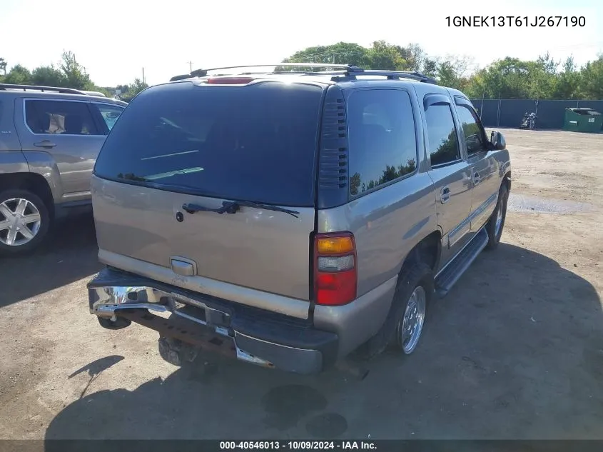 2001 Chevrolet Tahoe Lt VIN: 1GNEK13T61J267190 Lot: 40546013