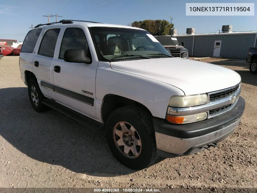 2001 Chevrolet Tahoe Ls VIN: 1GNEK13T71R119504 Lot: 40553365