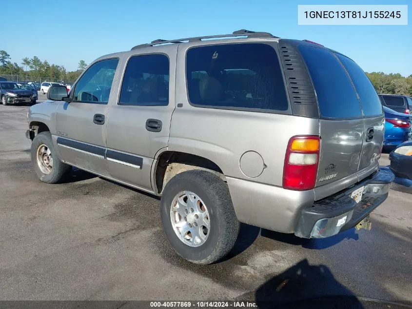 1GNEC13T81J155245 2001 Chevrolet Tahoe Ls