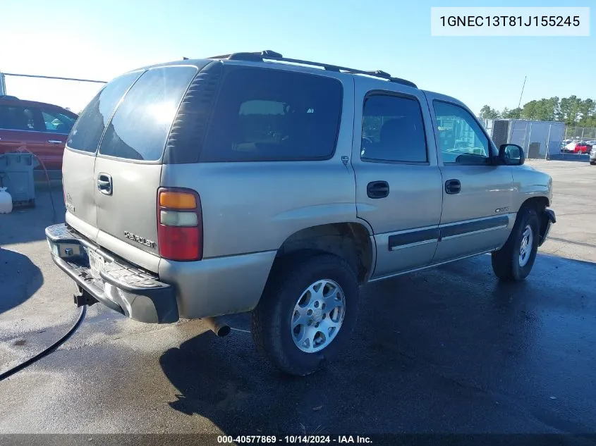 1GNEC13T81J155245 2001 Chevrolet Tahoe Ls